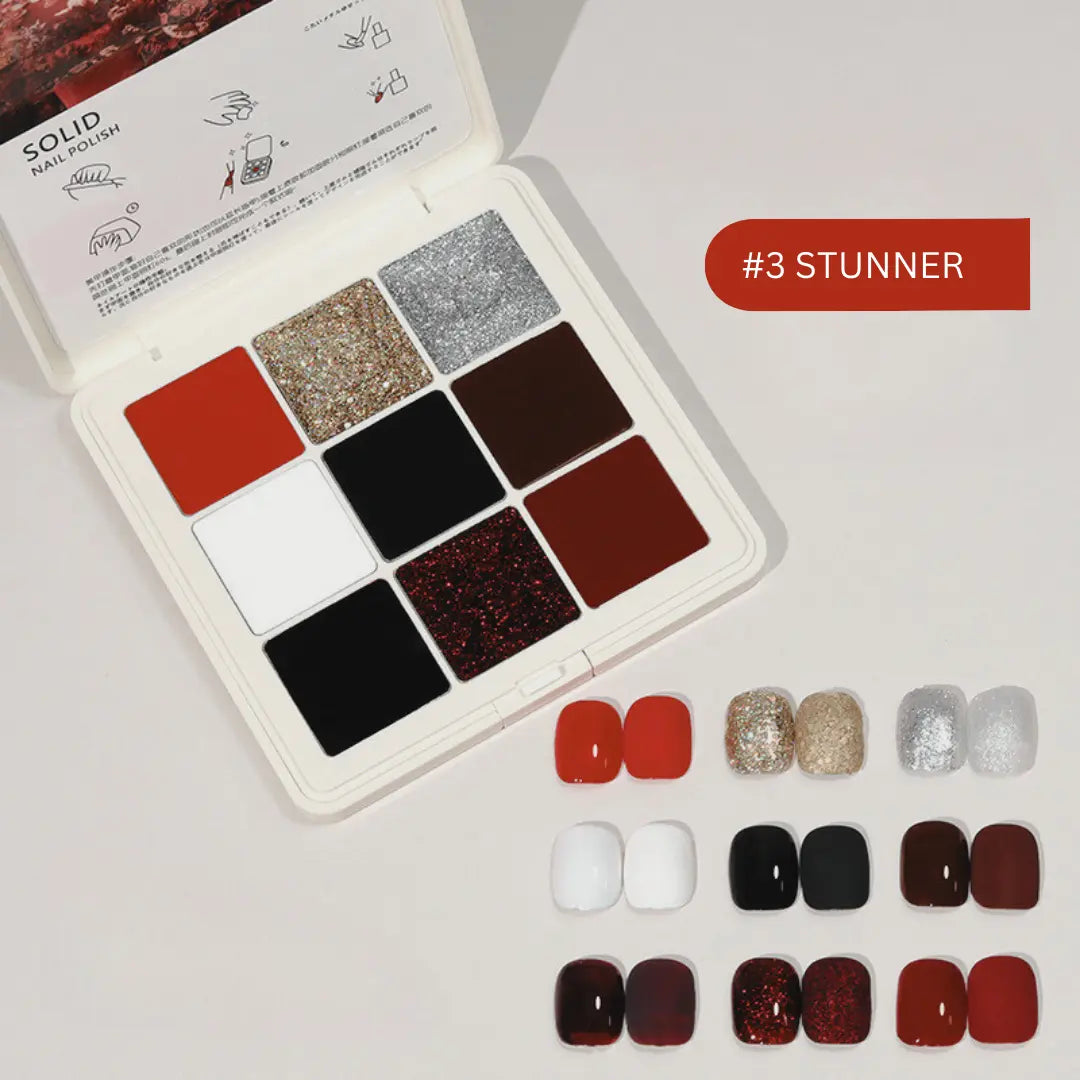 Solid Nail Gel Palette 9-color YZ