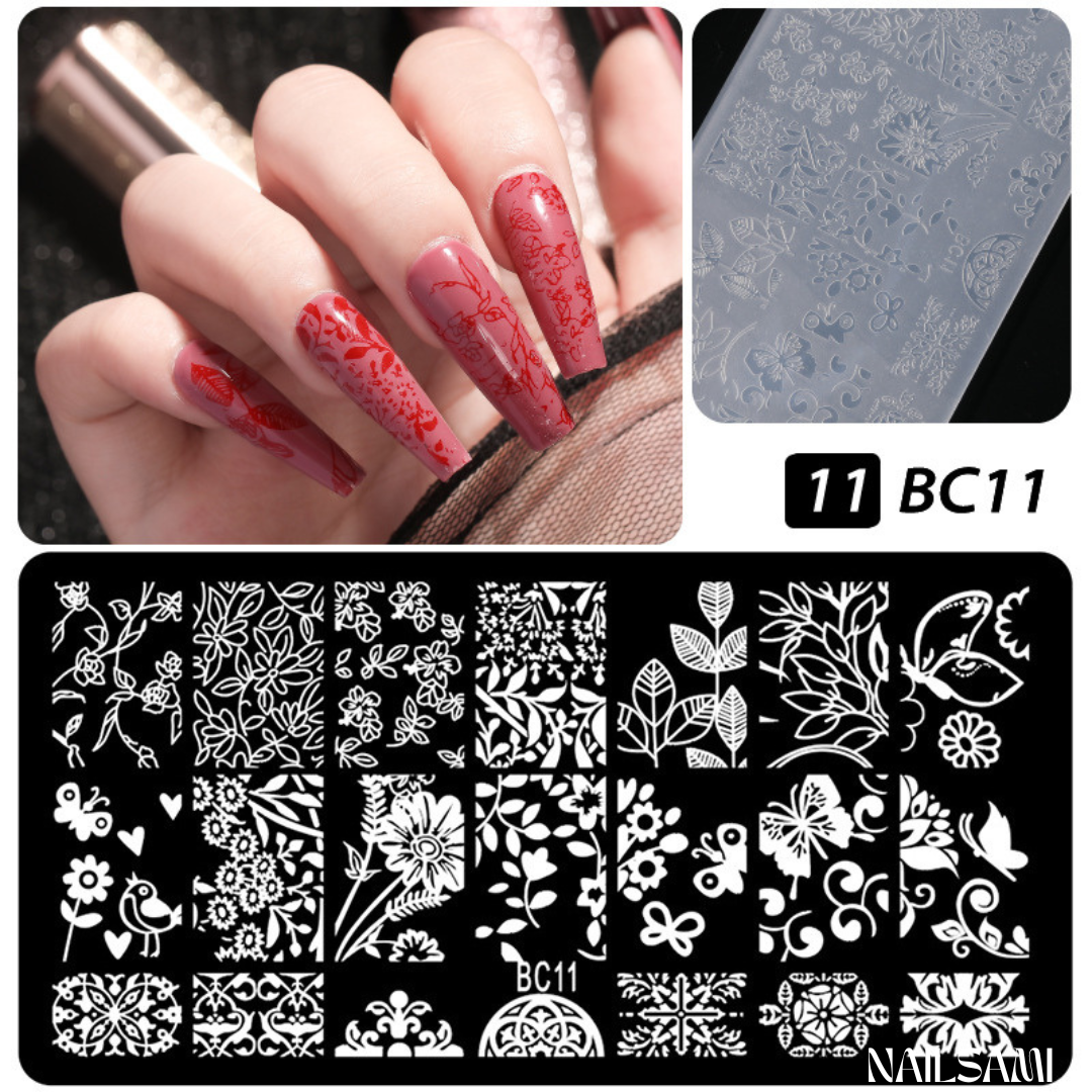 Nail Art Stamping Plate Kit