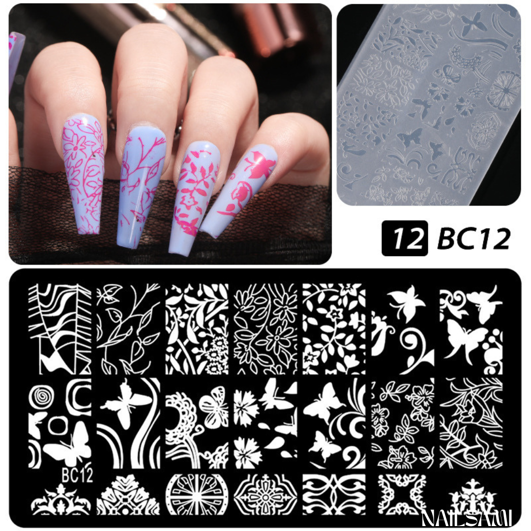 Nail Art Stamping Plate Kit