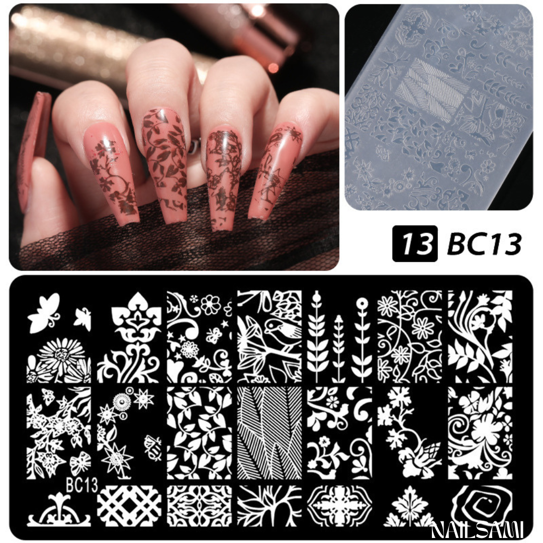 Nail Art Stamping Plate Kit