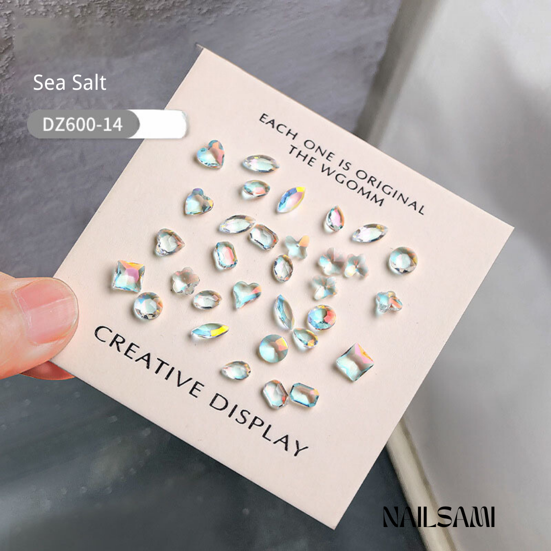 Mixed Gem Nail Charm Set