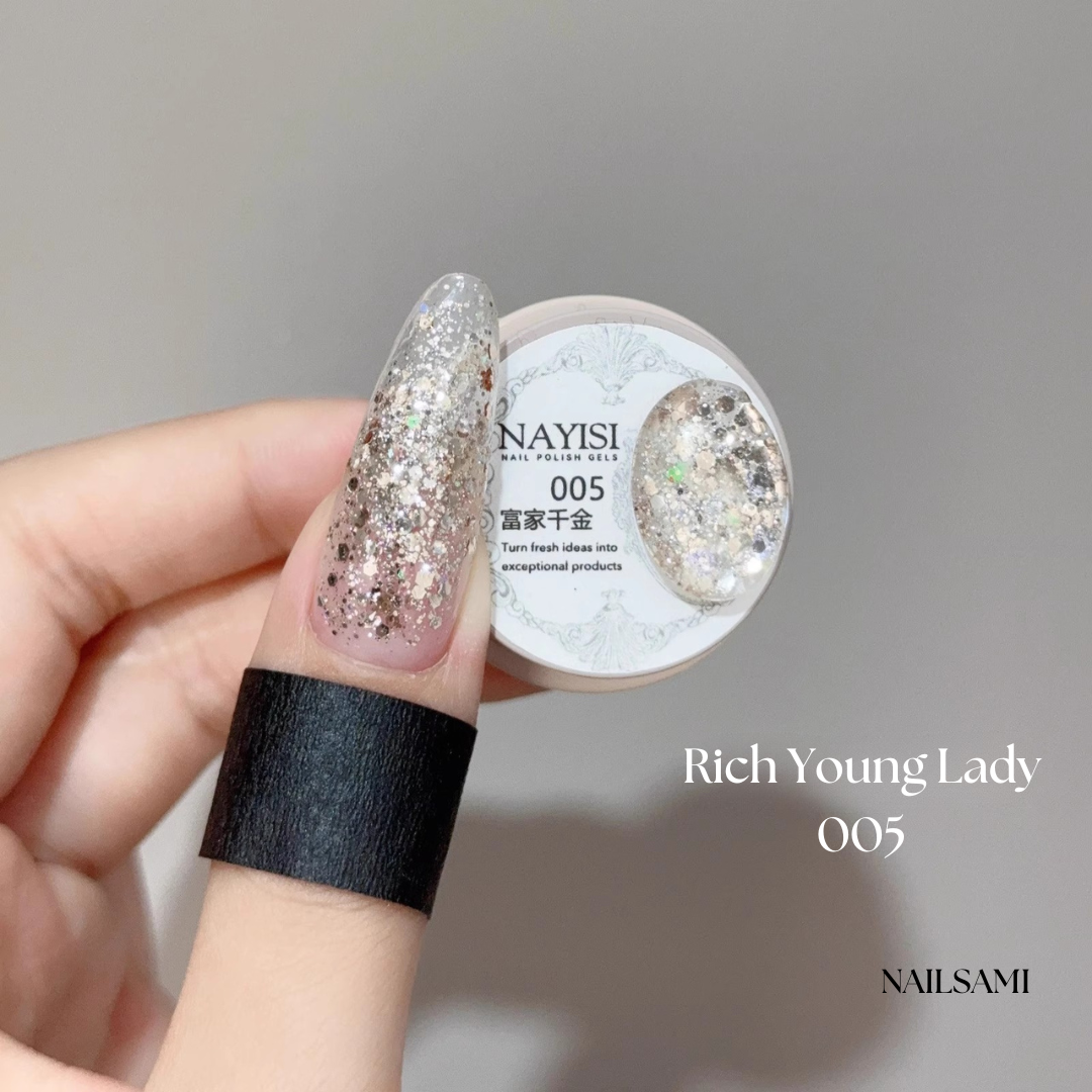 Nayisi Korean luxury Gemstone Glitter Gel Set