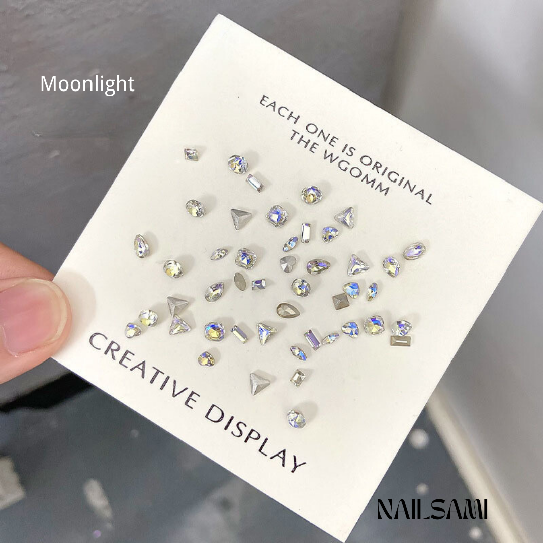 Mixed Gem Nail Charm Set