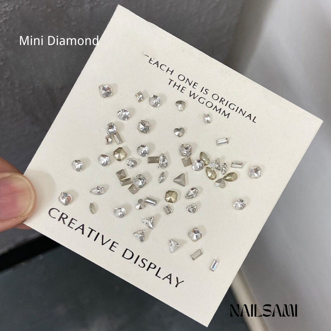 Mixed Gem Nail Charm Set