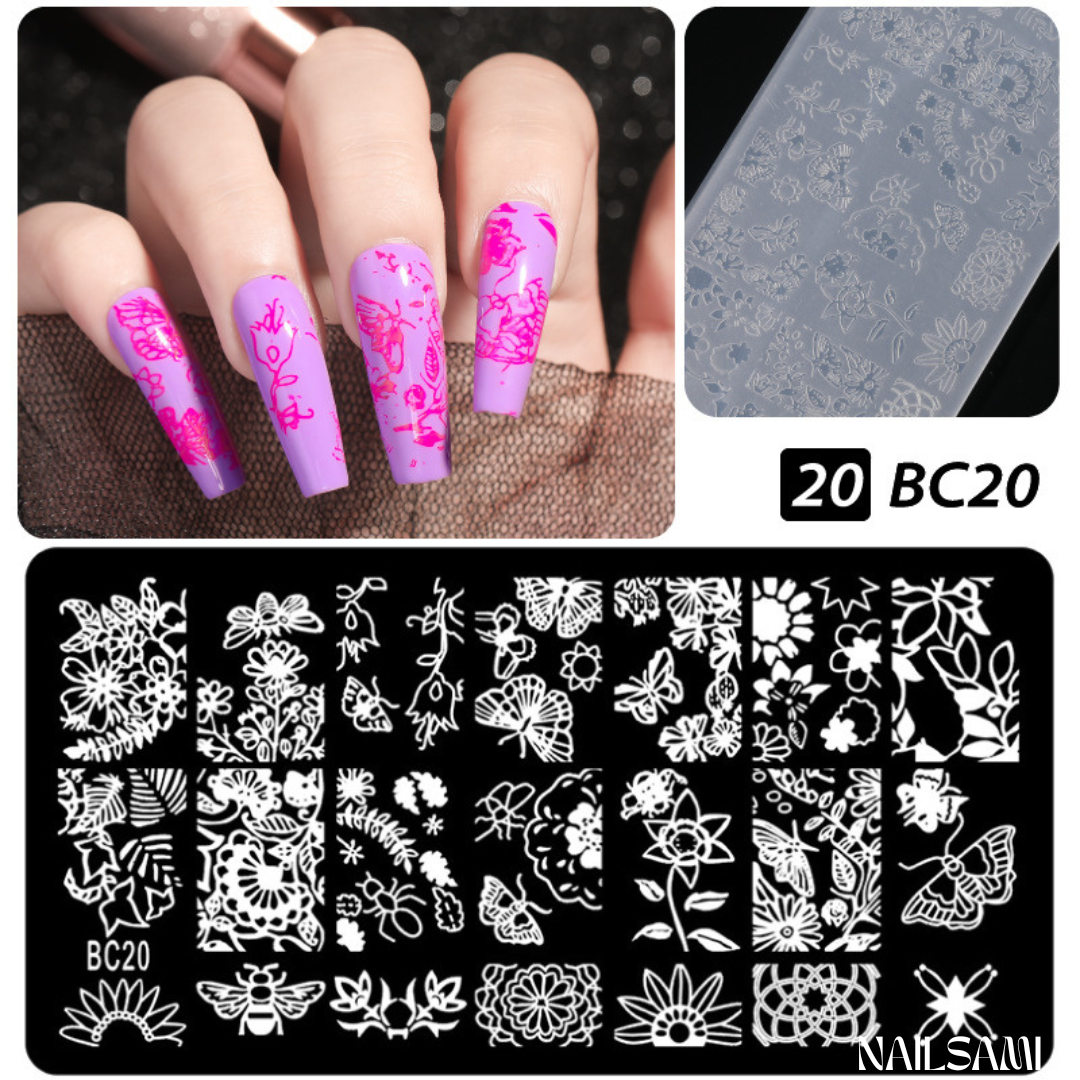 Nail Art Stamping Plate Kit