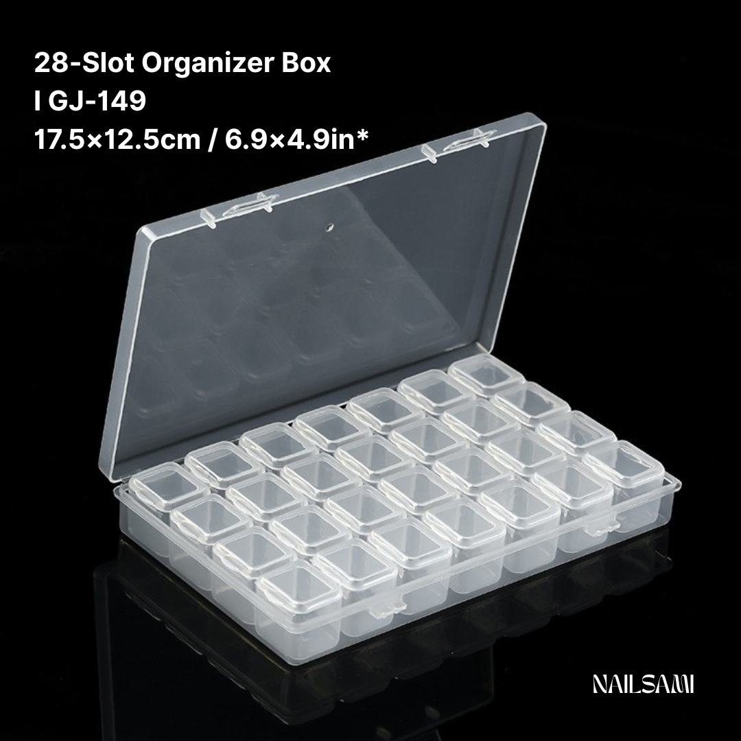 28-Compartment Professional Nail Art Jewelry Storage Box