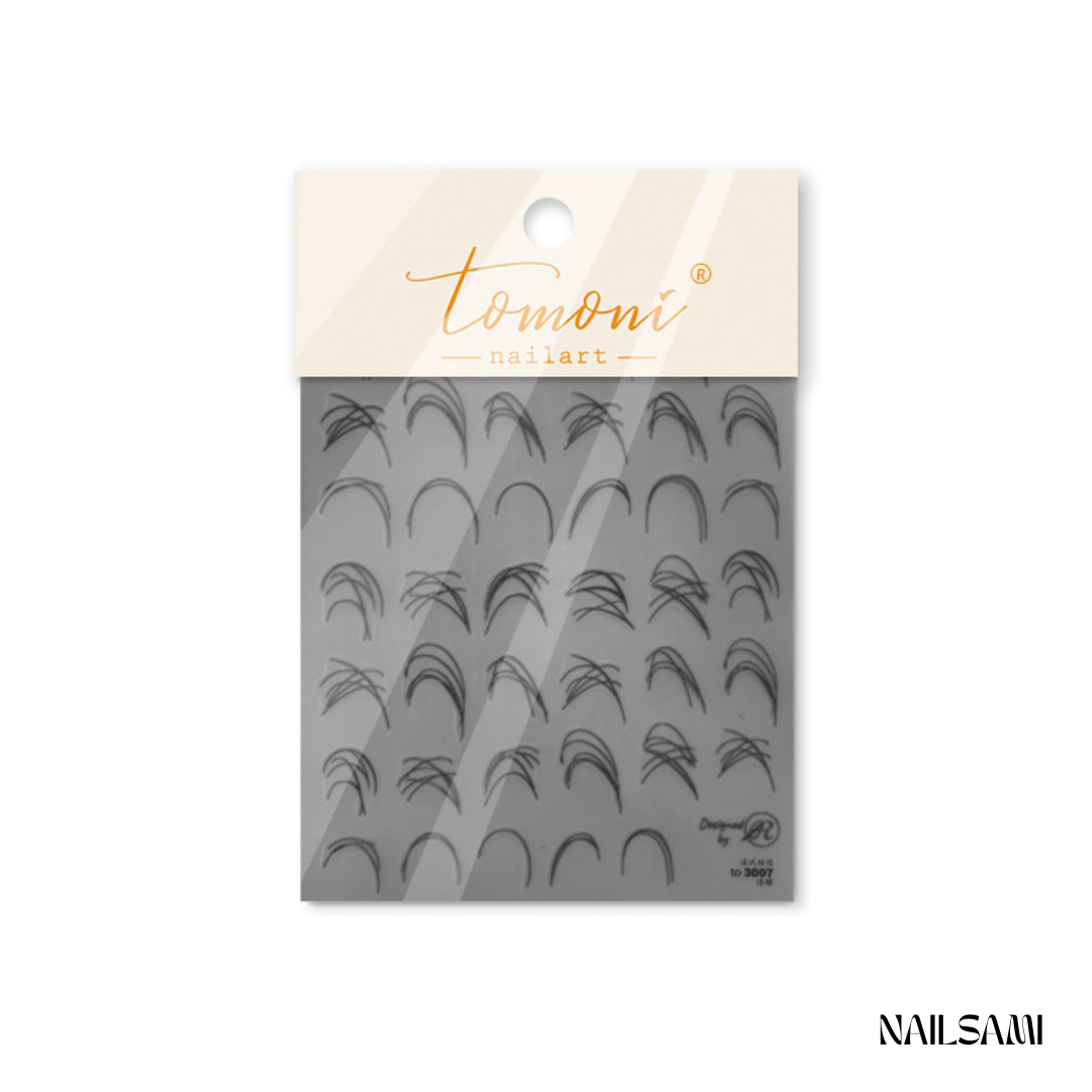 Abstract Line Nail Stickers