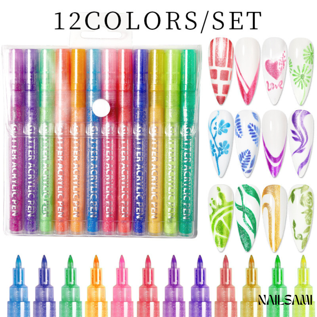 Nail Art Pen Set – Fine Line Detailing & DIY Manicure Designn