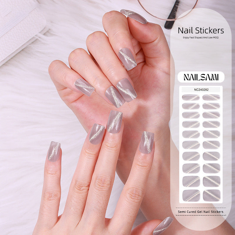 Silver Shimmer | Semi Cured Gel Nail Sticker Kit — image 2 of 2