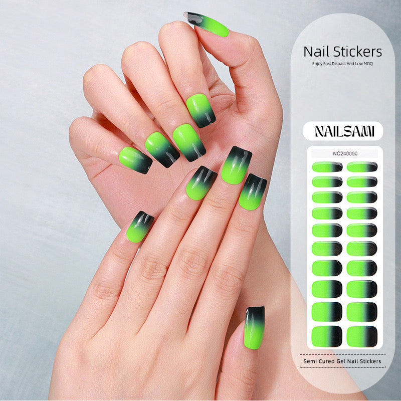 Electric Green | Semi Cured Gel Nail Sticker Kit — image 2 of 2
