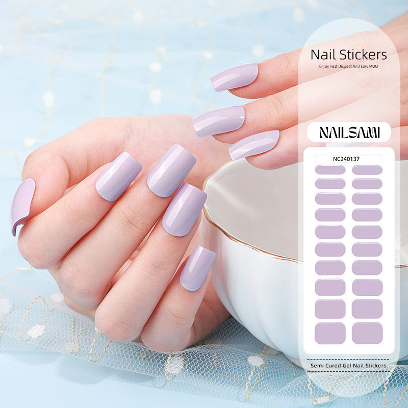 Lilac Mist | Semi Cured Gel Nail Sticker Kit