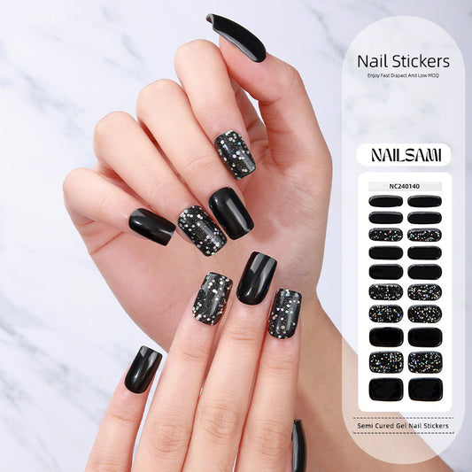 Midnight Glam | Semi Cured Gel Nail Sticker Kit