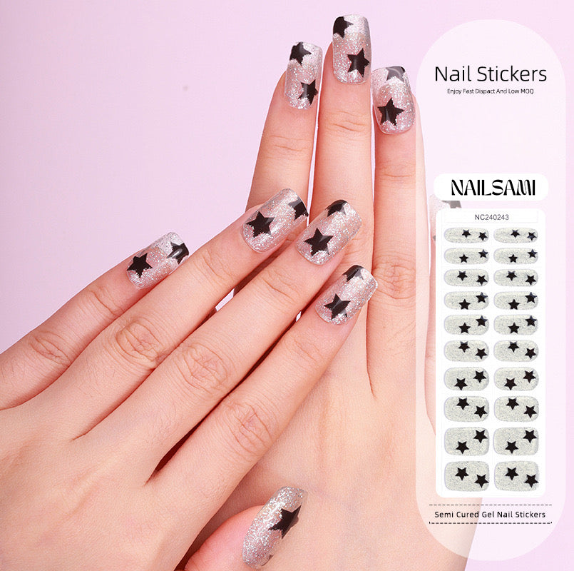 Starry Night | Semi Cured Gel Nail Sticker Kit