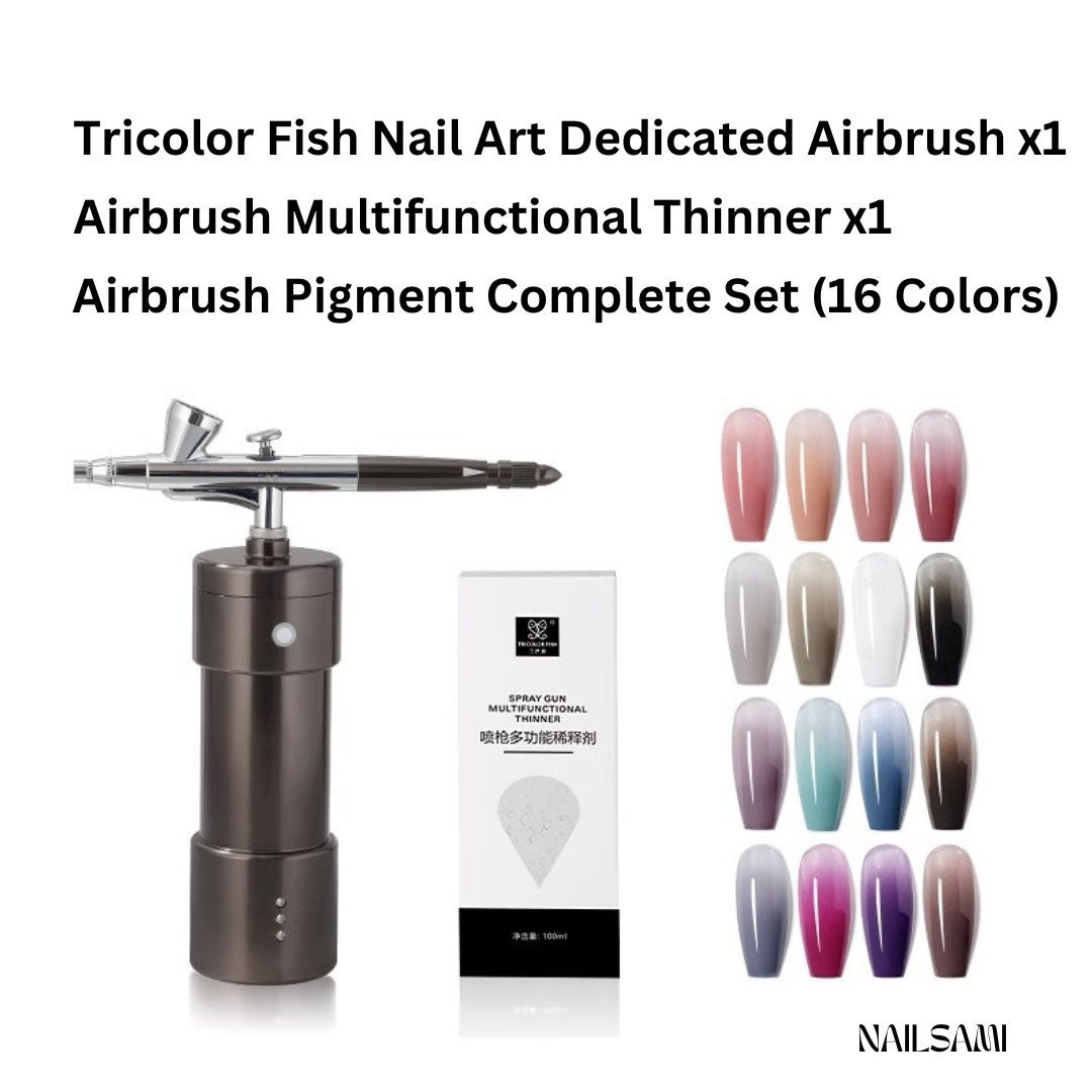 Professional Airbrush Sprayers Nail Paint Set - 16 Vibrant Colors shade 22 color swatch