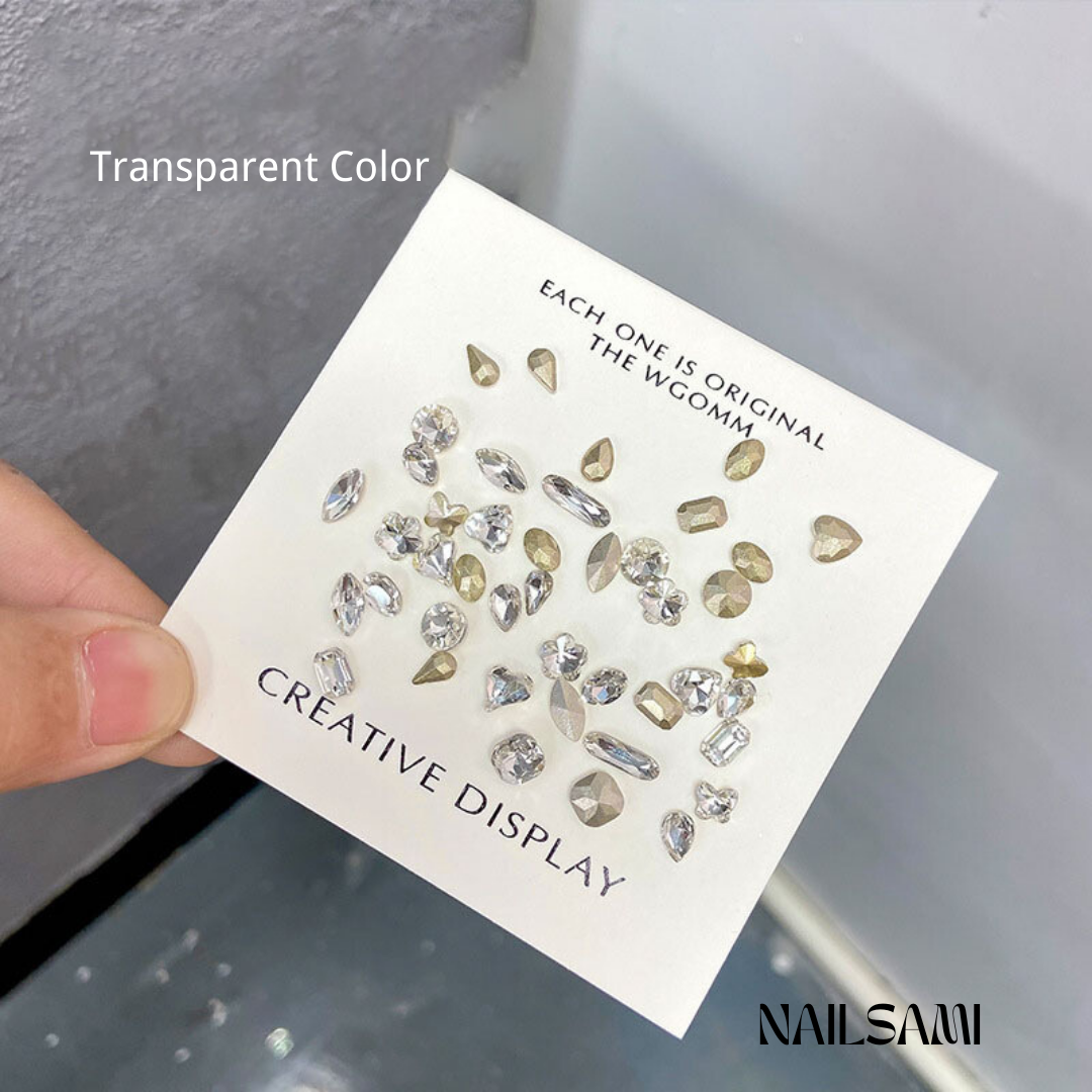 Mixed Gem Nail Charm Set