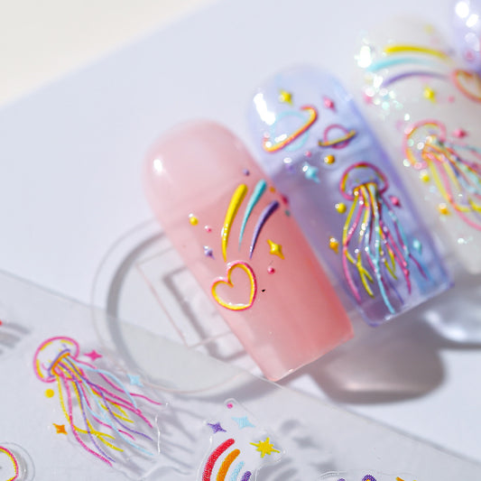 3D Whimsical Nail Stickers Fulfilled by NAILSAMI