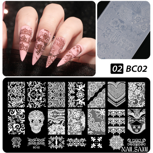 Nail Art Stamping Plate Kit