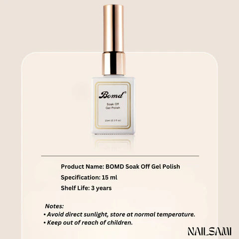 BOMD Sheer Nude Gel Polish White Peach