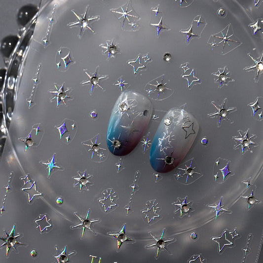 Starlight Holographic Nail Stickers Fulfilled by NAILSAMI