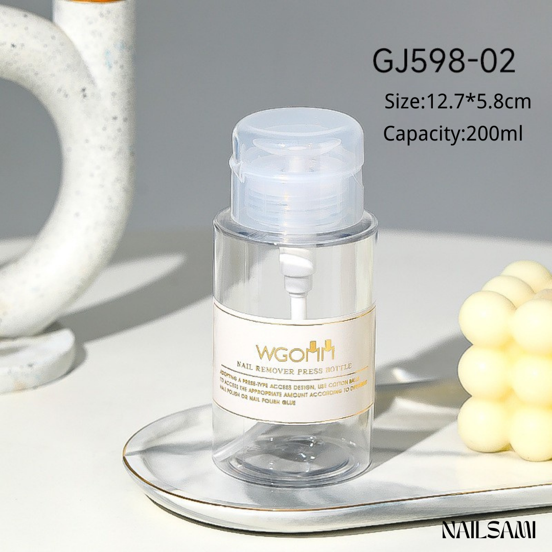Pressable Empty Bottle for Nail Polish Remover