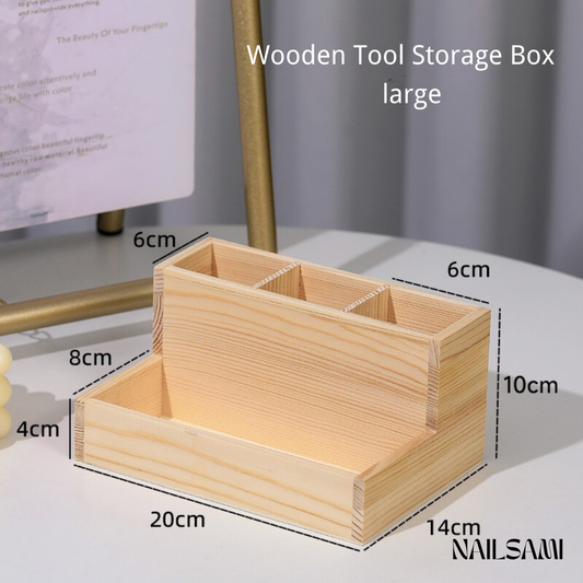 Crafted Wooden Nail Storage Box