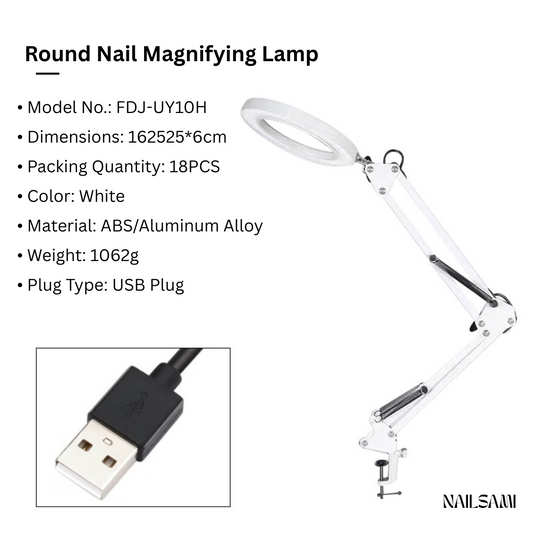 Round Nail Magnifying Lamp