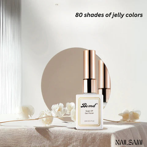 BOMD Sheer Nude Gel Polish White Jade