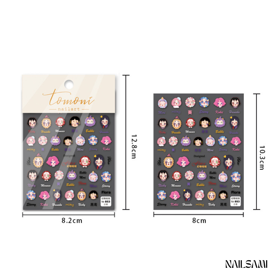 Abstract Line Nail Stickers