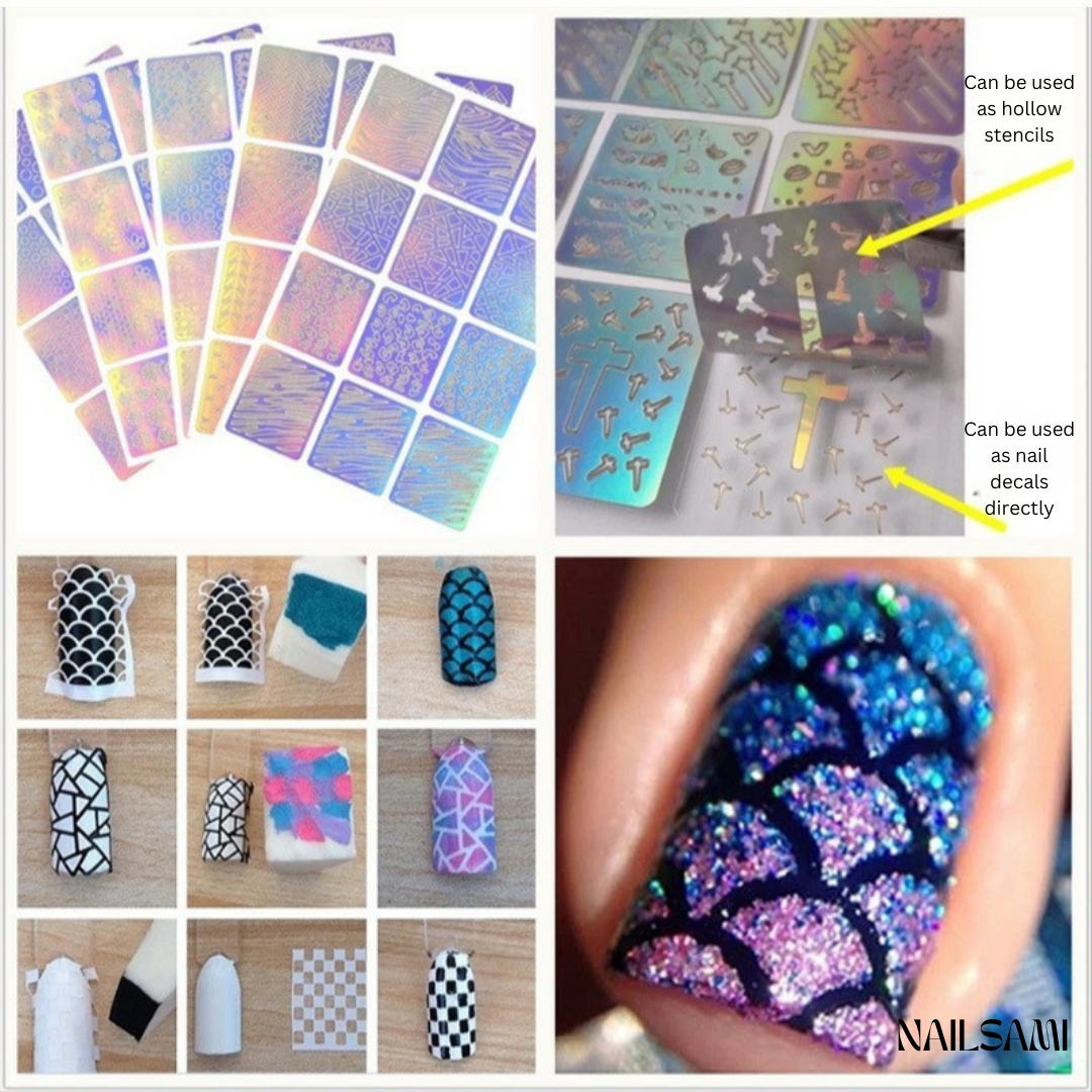 Hollow Laser Nail Stickers