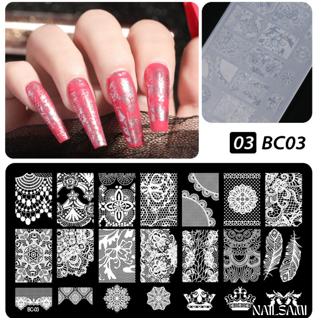 Nail Art Stamping Plate Kit