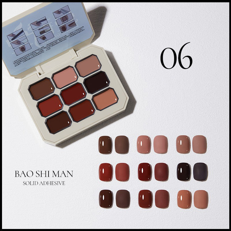 9-Color Solid Gel Nail Polish Palette NAILSAMI