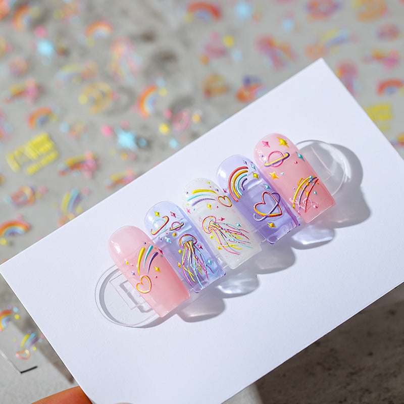3D Whimsical Nail Stickers Fulfilled by NAILSAMI