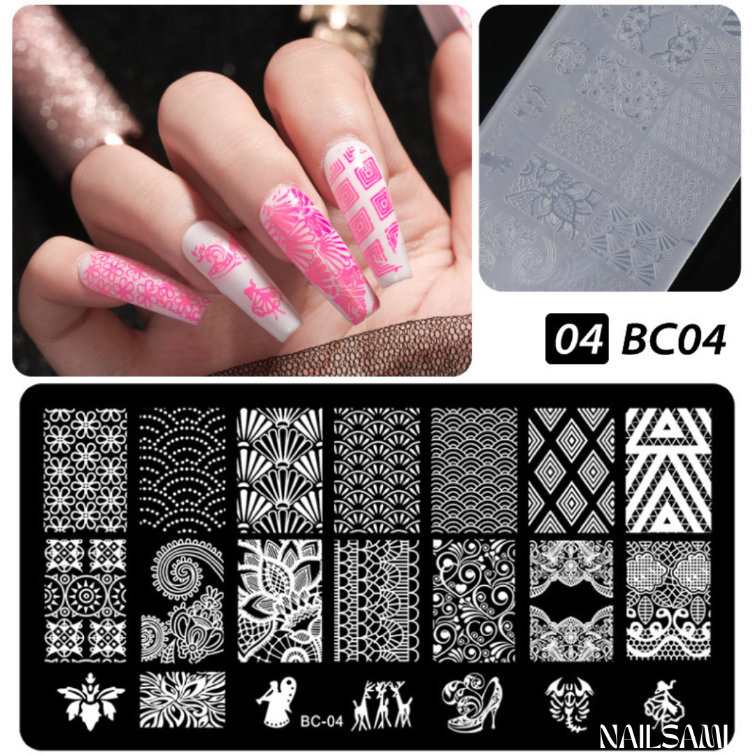 Nail Art Stamping Plate Kit
