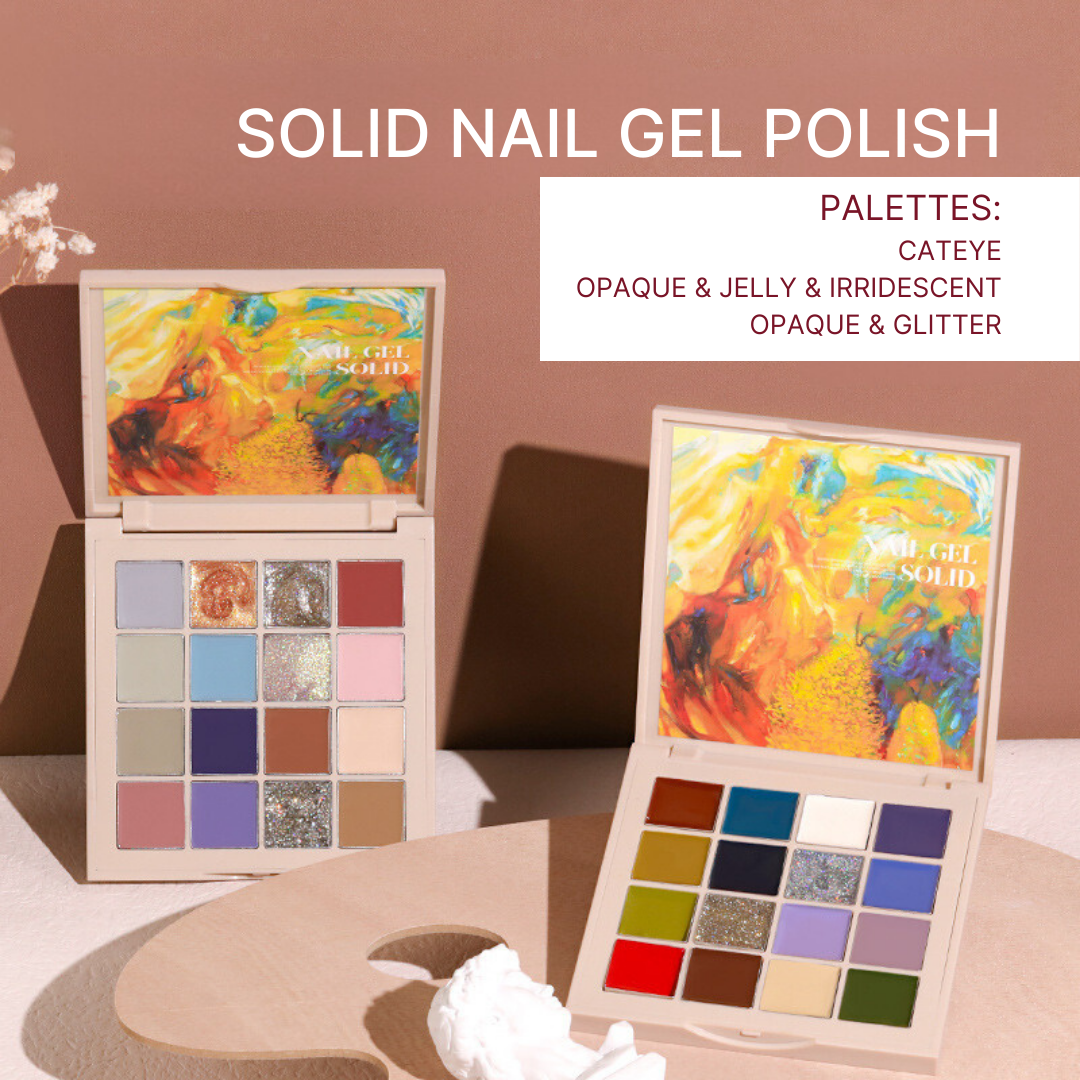 16 Color Solid Gel Nail Polish Palette Fulfilled by NAILSAMI