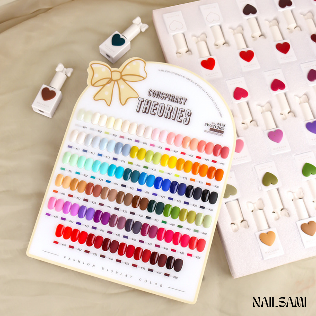 Macaron Heart Shape Gel Polish 58 Color Full Set – Free Global Shipping