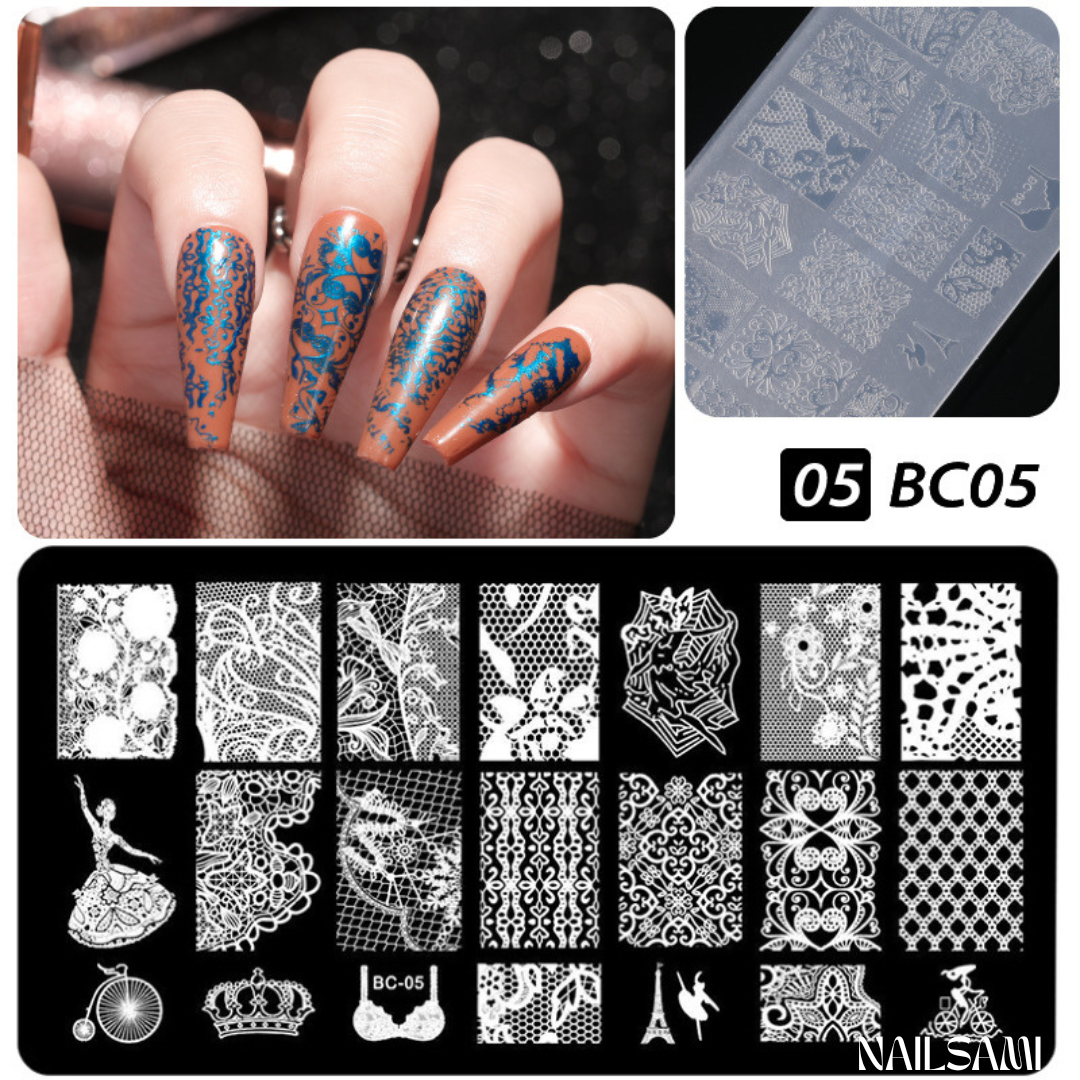 Nail Art Stamping Plate Kit
