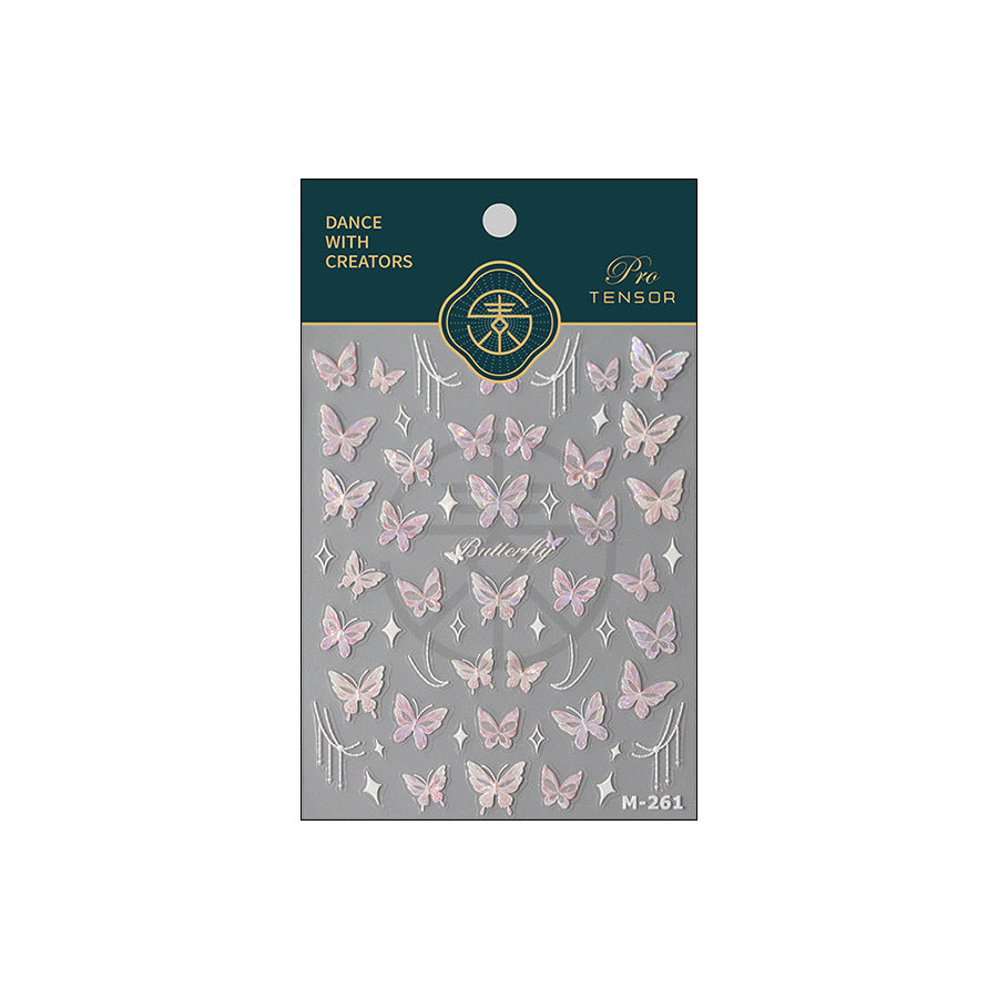 Iridescent Butterfly Nail Stickers Fulfilled by NAILSAMI