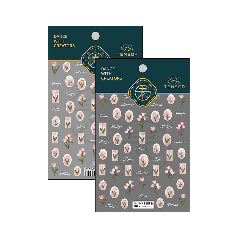 Vintage Blossom Nail Stickers Fulfilled by NAILSAMI