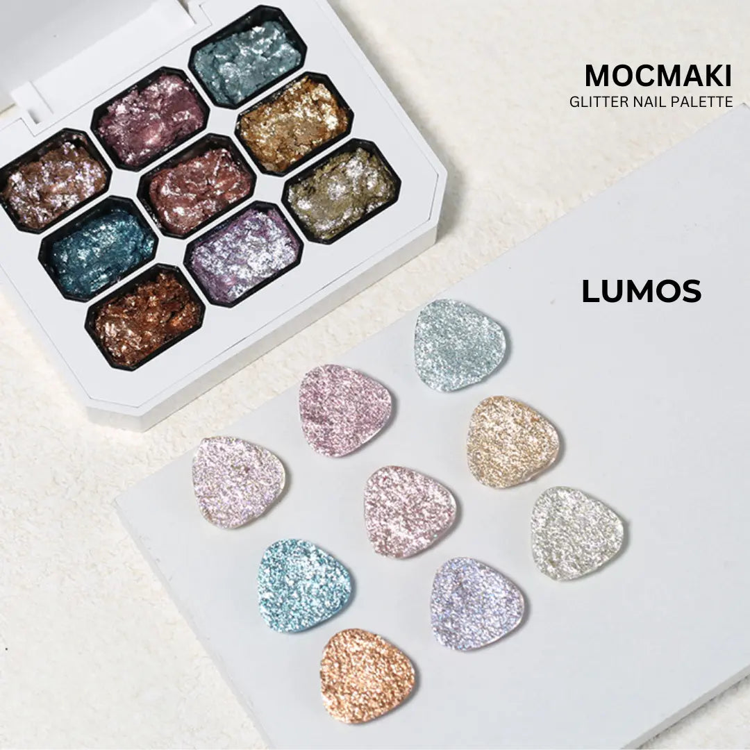 MOCMAKI Glitter Solid Gel Palette 9-color MOCMAKI