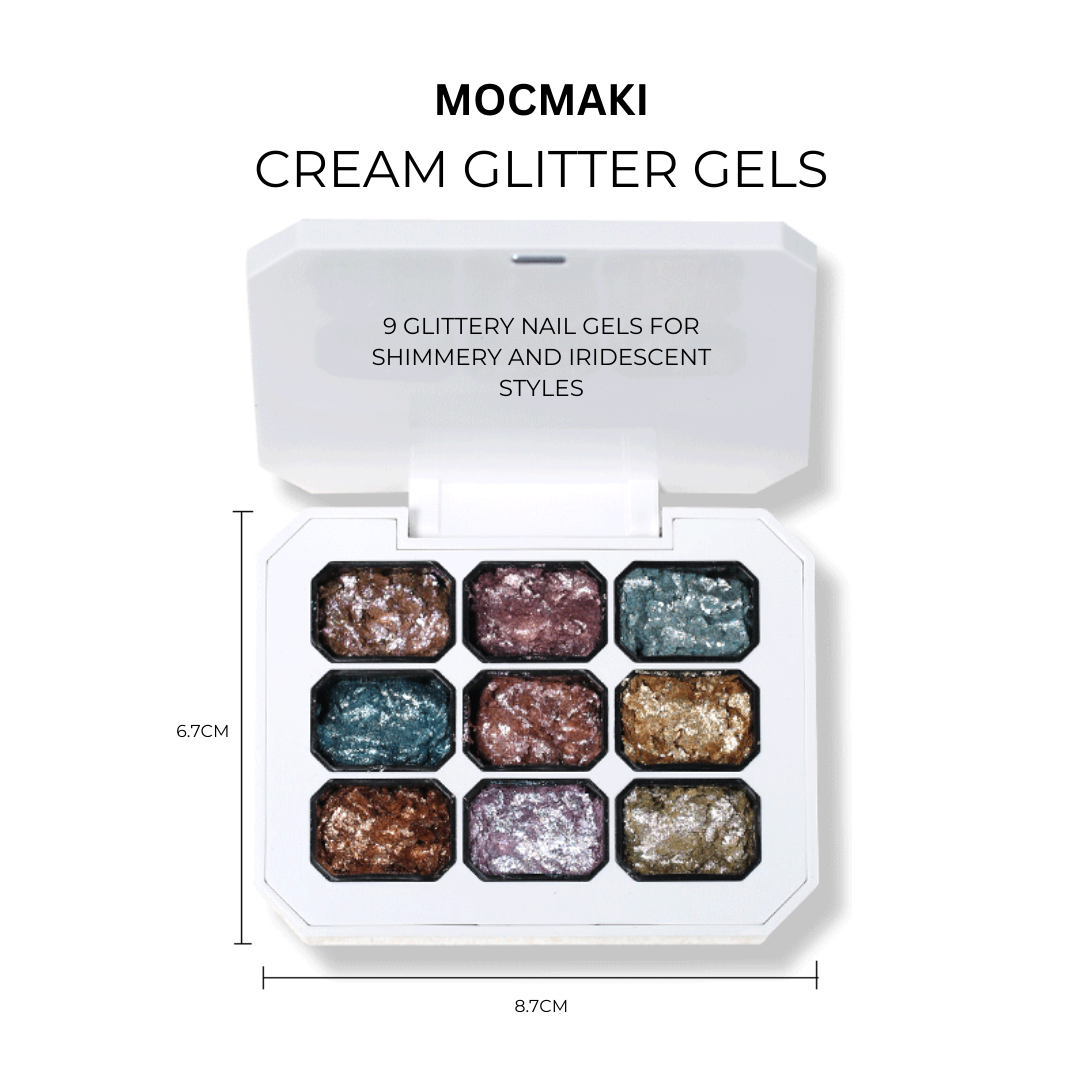 MOCMAKI Glitter Solid Gel Palette 9-color MOCMAKI