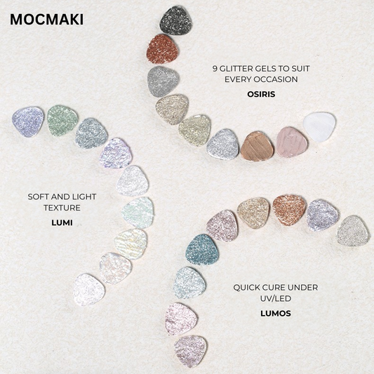 MOCMAKI Glitter Solid Gel Palette 9-color MOCMAKI