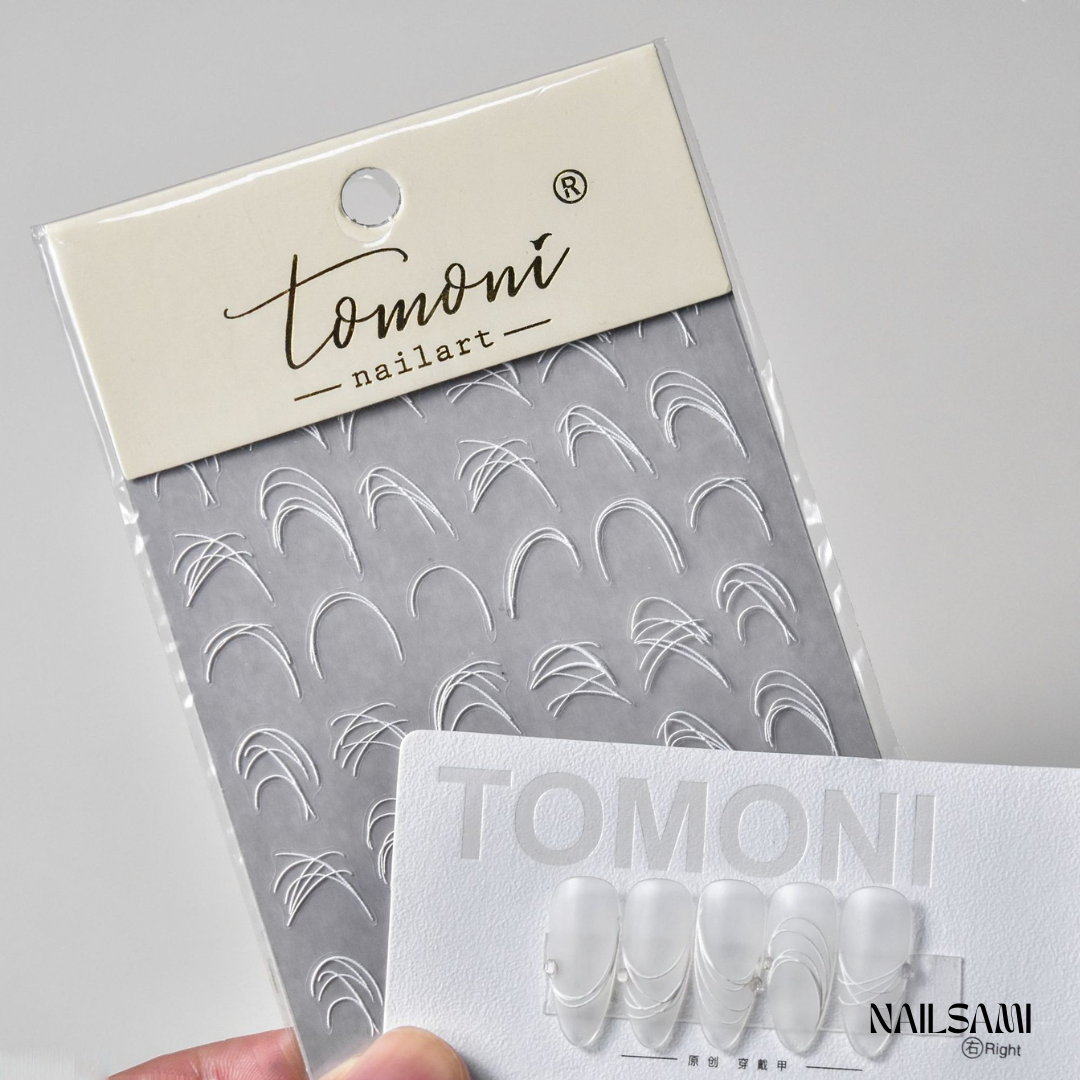 Abstract Line Nail Stickers