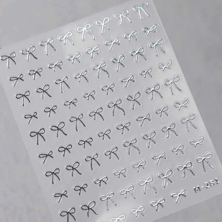Charming Bow Nail Stickers Fulfilled by NAILSAMI