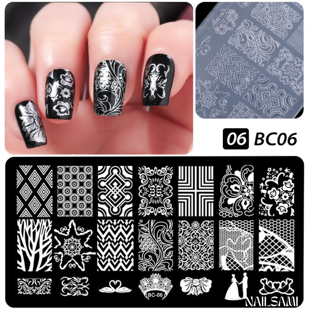 Nail Art Stamping Plate Kit