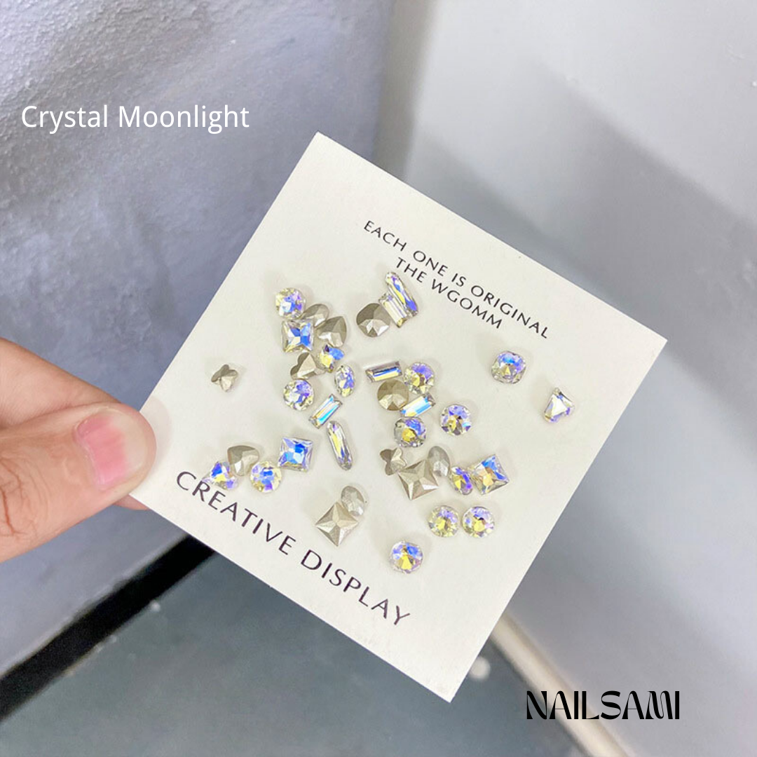 Mixed Gem Nail Charm Set