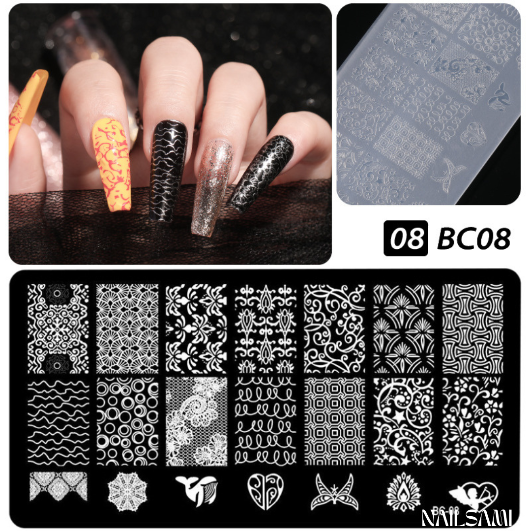 Nail Art Stamping Plate Kit
