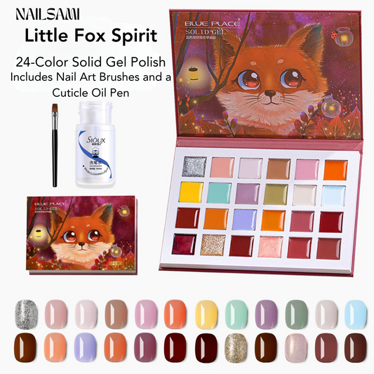 24-Color Japanese UV Gel Nail Art Set