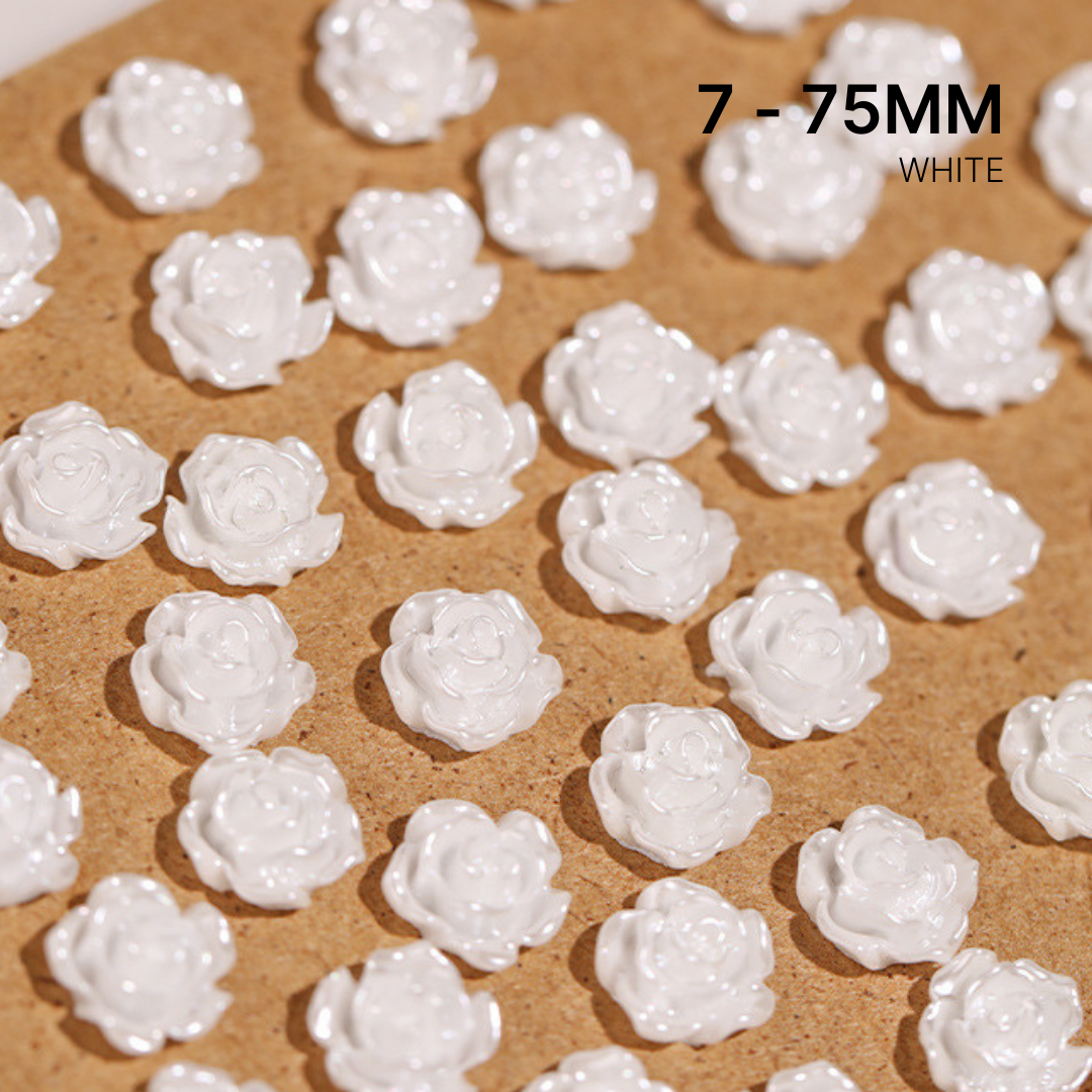 Luxurious 75MM white nail charms, designed to enhance nail art with their pristine and classic appearance, making them a must-have for nail charm enthusiasts seeking a refined look.