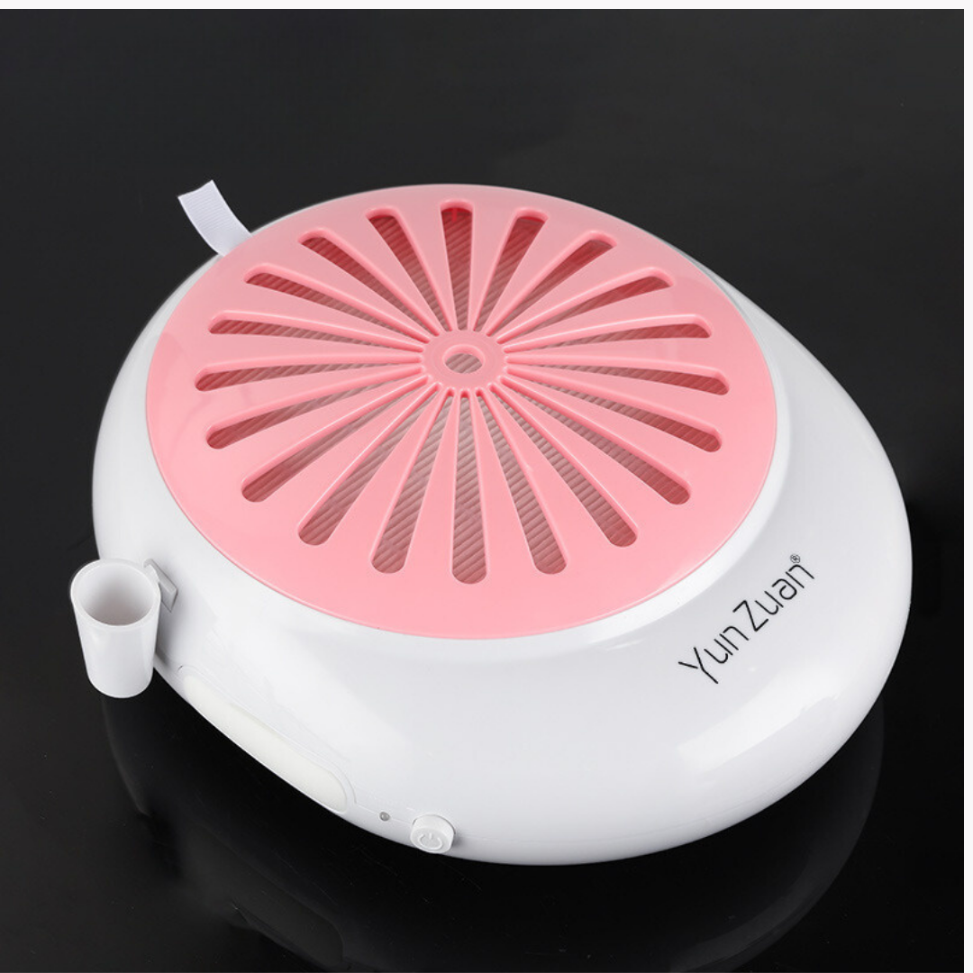 "Retro Style Nail Dust Collector, combines vintage aesthetics with modern dust collection technology for unique salon setups."
