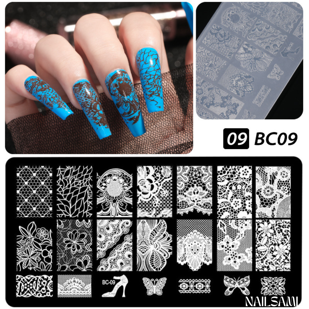 Nail Art Stamping Plate Kit